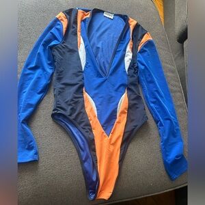 IconSwim Long Sleeve Colorblock Swimsuit (Size L)